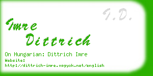 imre dittrich business card
